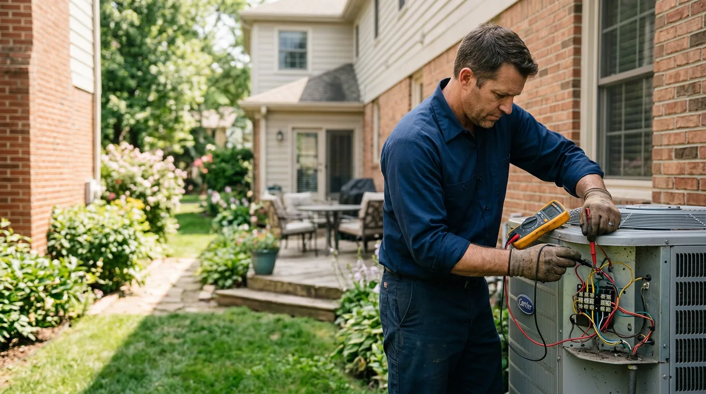 HVAC technician working near Hopwood, PA